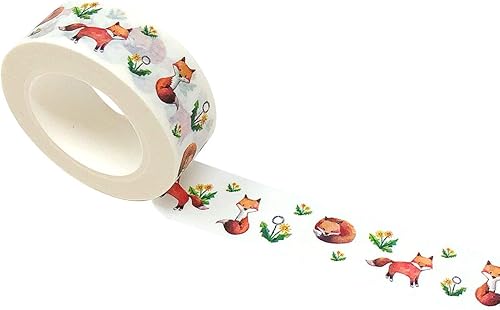 Miniatura 2 de allydrew Cinta adhesiva Washi, 0.591 in x 32.8 ft, zorros