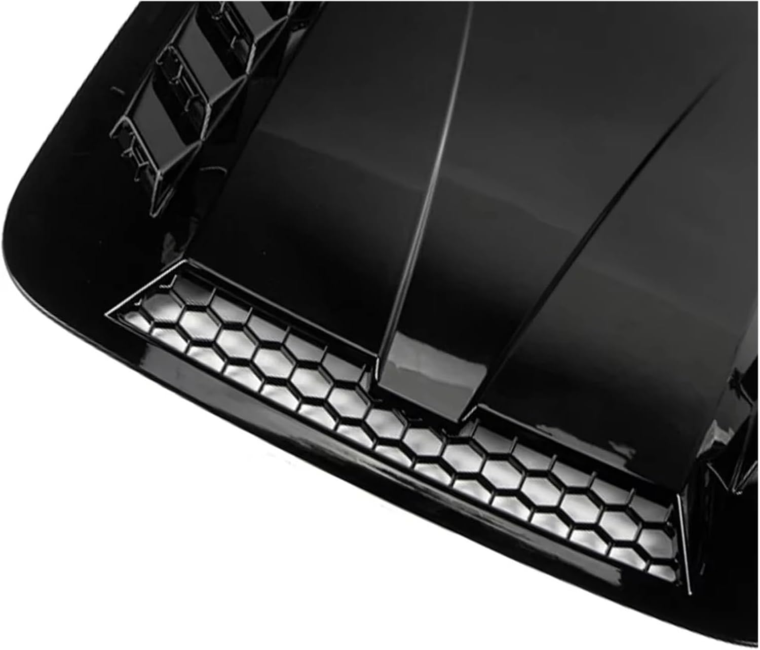 Decoration Glossy Black Car Hood Decorative Stickers Universal Front Engine Air Flow Intake Hood Scoop Vent Bonnet Cover Accessory Light