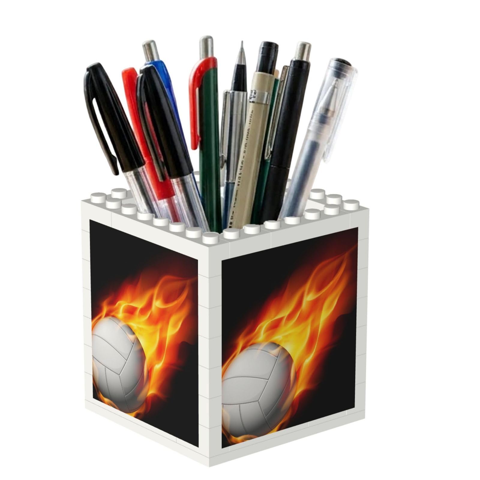 Poadnly Volleyball, Pen Pot Pencil Holder for Office Home School, Compact Desk Organiser for Office Stationery