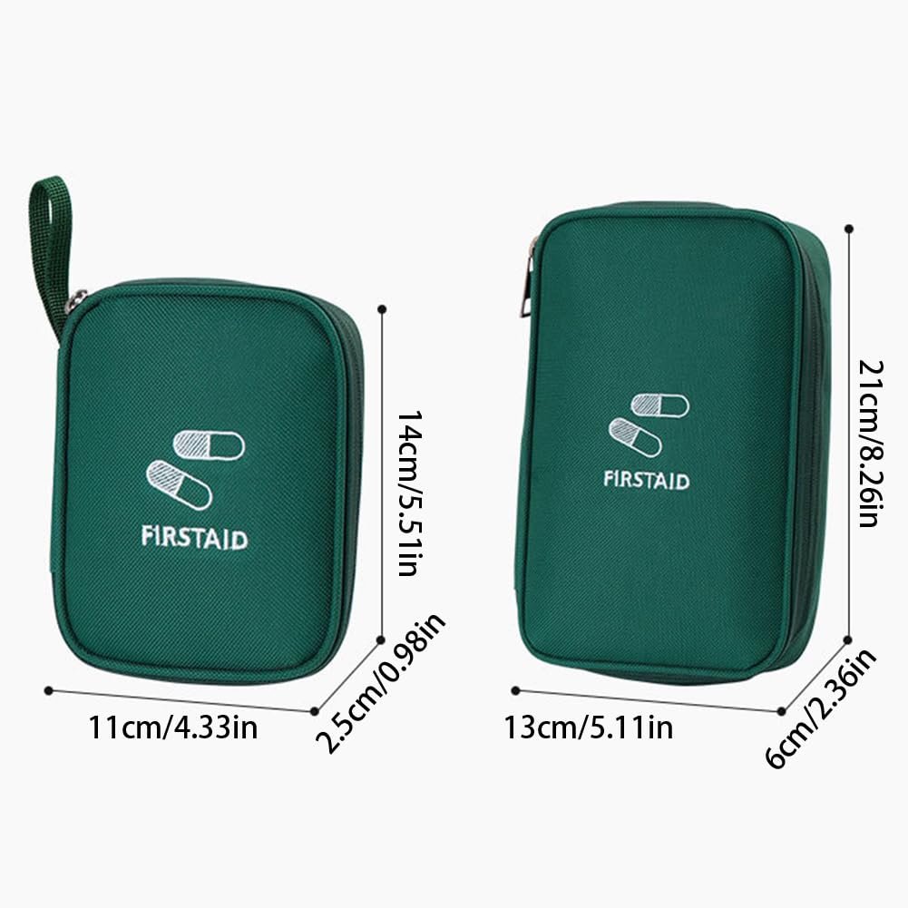 3PCS Travel Empty First Aid Kit Pouch Bag - Mini Travel Medicine Bag Case Organizer - Empty Medical Supplies Organizer Bag Portable Travel Medicine Pouch for Home Office Kitchen Car Work