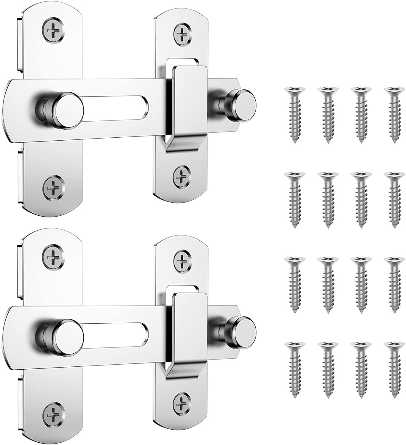 Sliding Barn Door Lock, Stainless Steel Gate Latches Flip Latch Safety