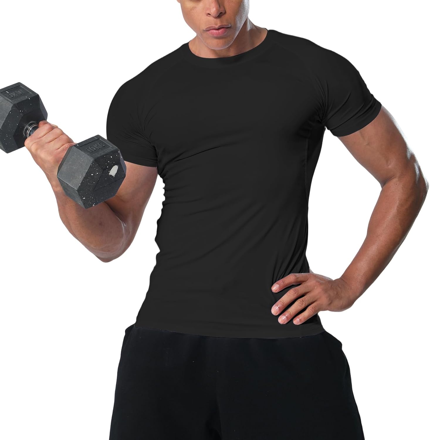 Men’s Compression Shirt Short Sleeve Athletic Top Sports T-Shirt Undershirt Base Layer Shirts Tight for Workout Gym - Image 8
