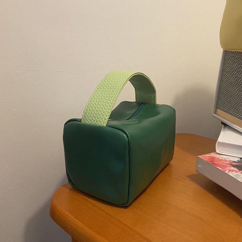 Miniatura 7 de Y2K - Bolsa de maquillaje estética, pequeña bolsa de cosméticos para mujer, bolsa de maquillaje de viaje, bolsa de aseo (verde)