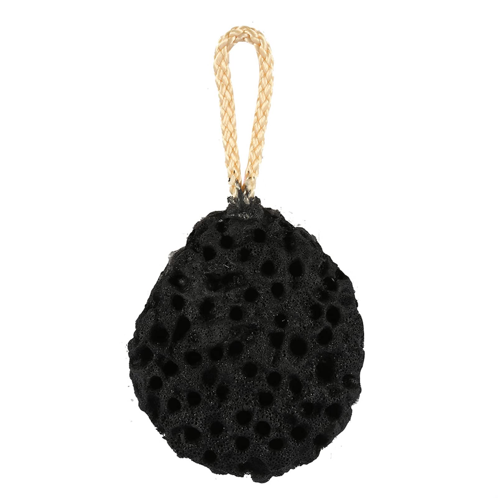 Esponja Natural, Esponja De Baño Súper Suave, Baño Natural Para Panal, Cuidado De La Piel Ducha SPA Limpieza Corporal Limpieza,Esponja Hidrofílica para Limpieza Corporal de Mujeres Hombres(Negro)
