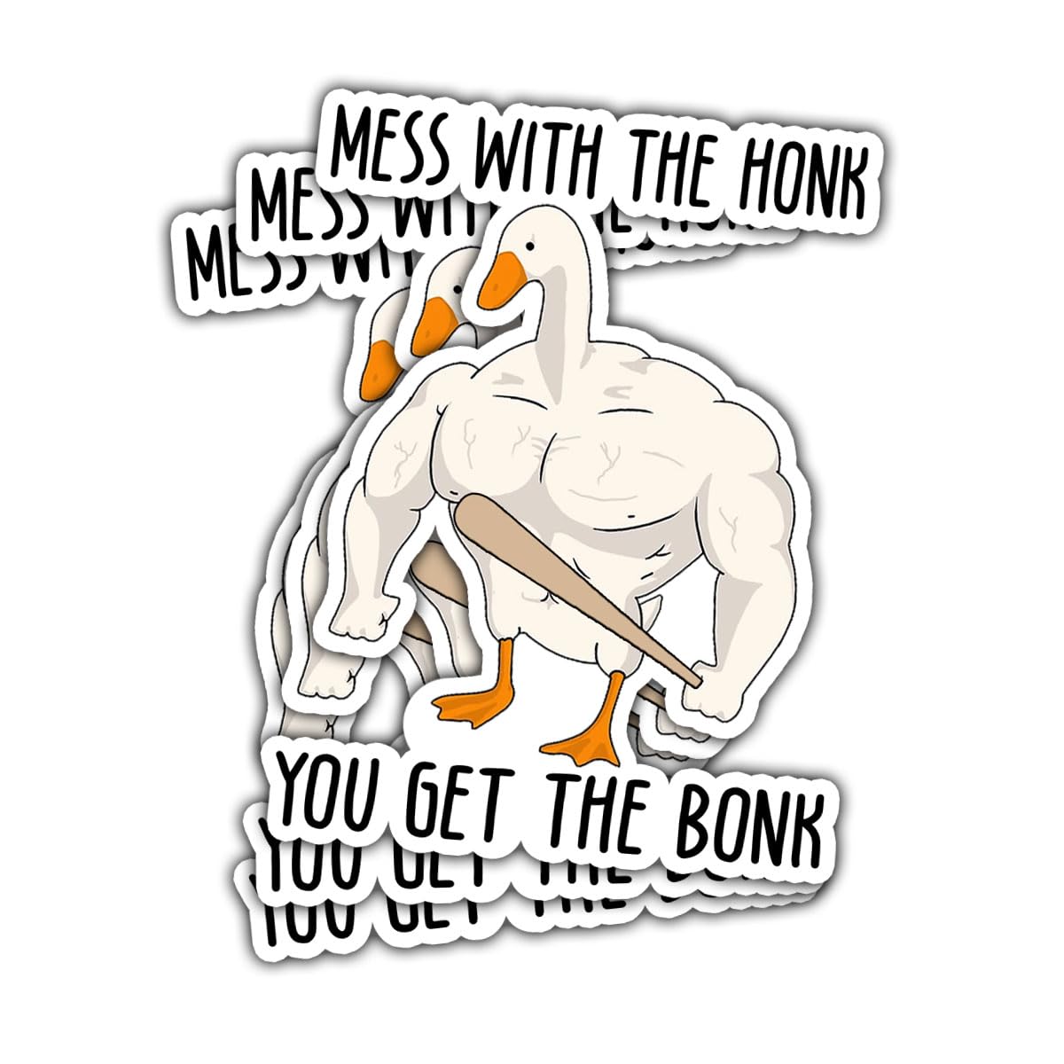3 Pcs Mess with the Honk You Get the Bonk Sticker Funny Goose Duck Meme Honk Keep Honking Goose Bumper Sticker Mess Honk Get the Bonk Goose Stickers
