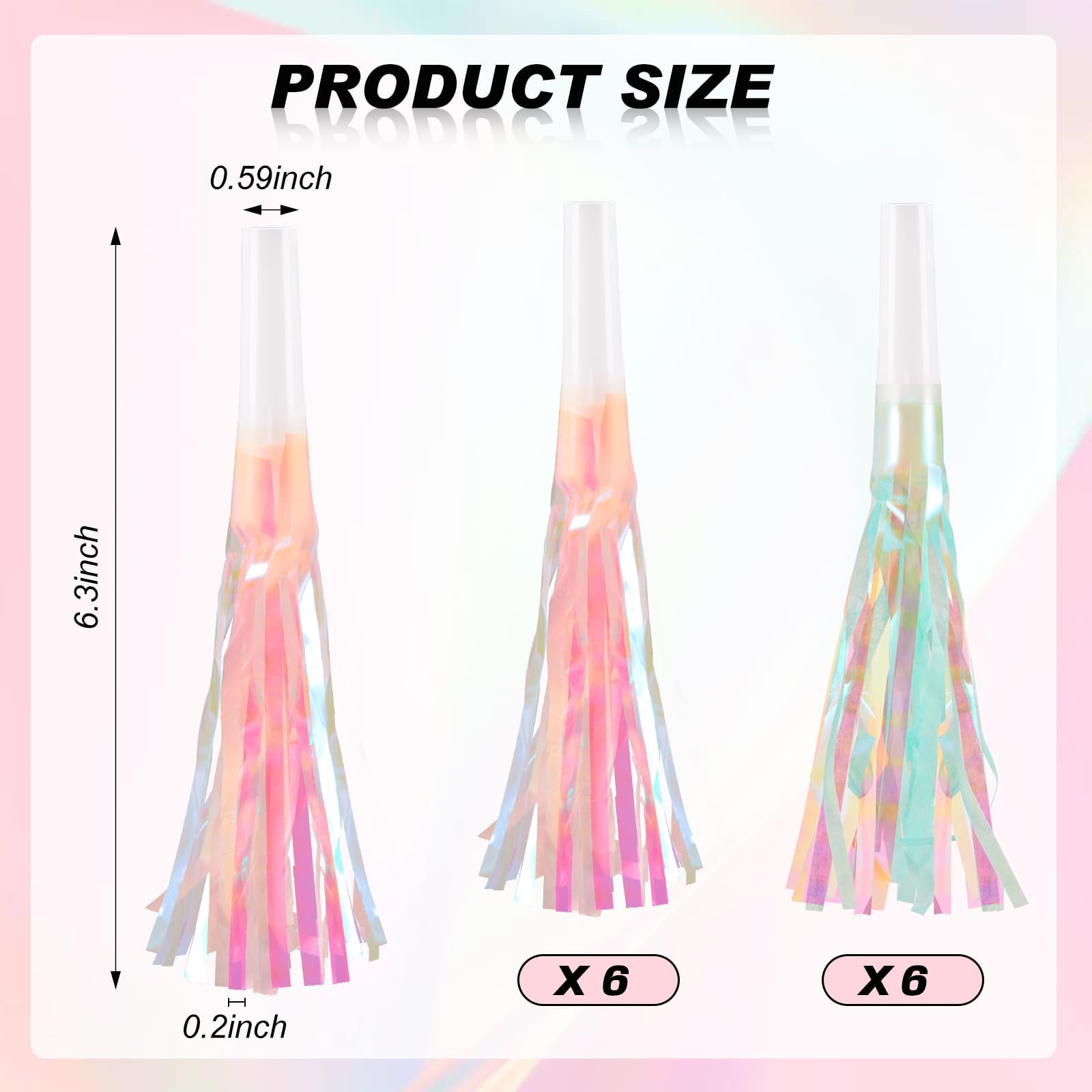 Silbatos De Fiesta Coloridos - 12 Unidades, Extensibles Hasta 9.4 Pulgadas | Para Cumpleaños, Bodas, Carnaval Y Navidad