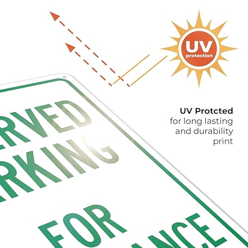 Miniatura 7 de Señal de ambulancia con reserva de estacionamiento, 10 x 14 pulgadas, libre de óxido, aluminio 040, resistente a la decoloración, fabricado en