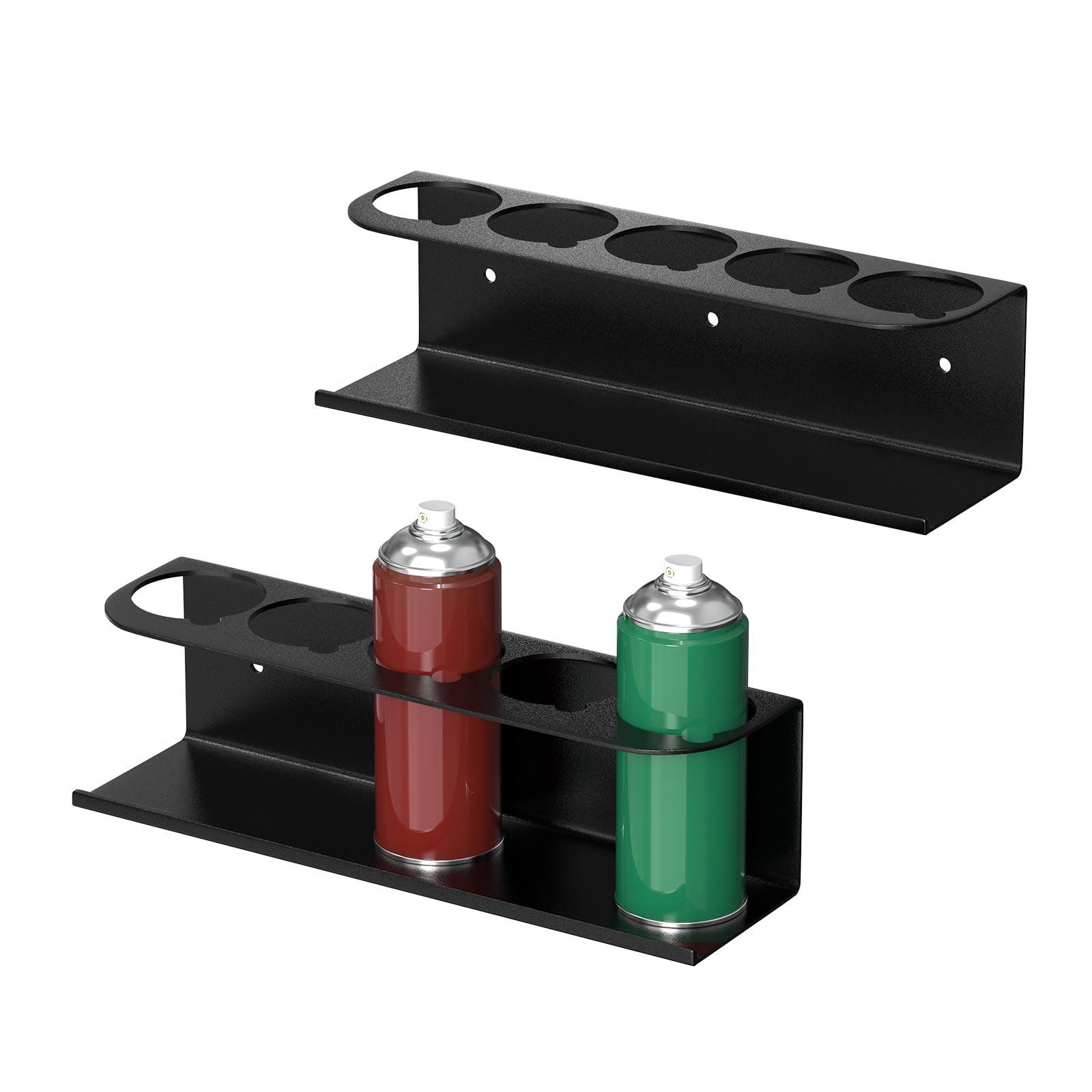 Touri 2 Pack Spray Can Holder for Garage and Workspace, Wall-Mounted Steel Aerosol Can Holder (10 Cans)