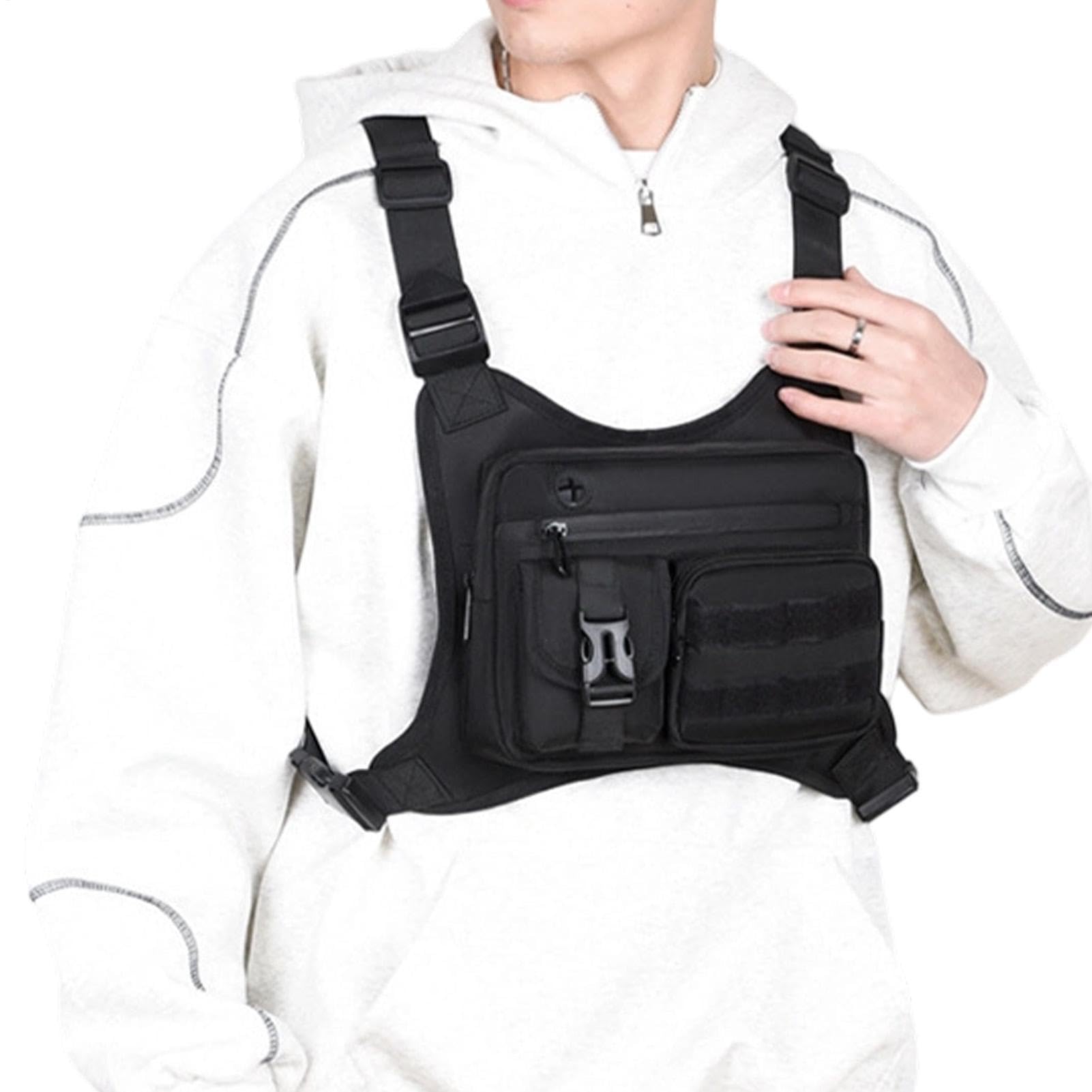 Pectoral para hombres chaleco multi-funcional de entrenamiento 8