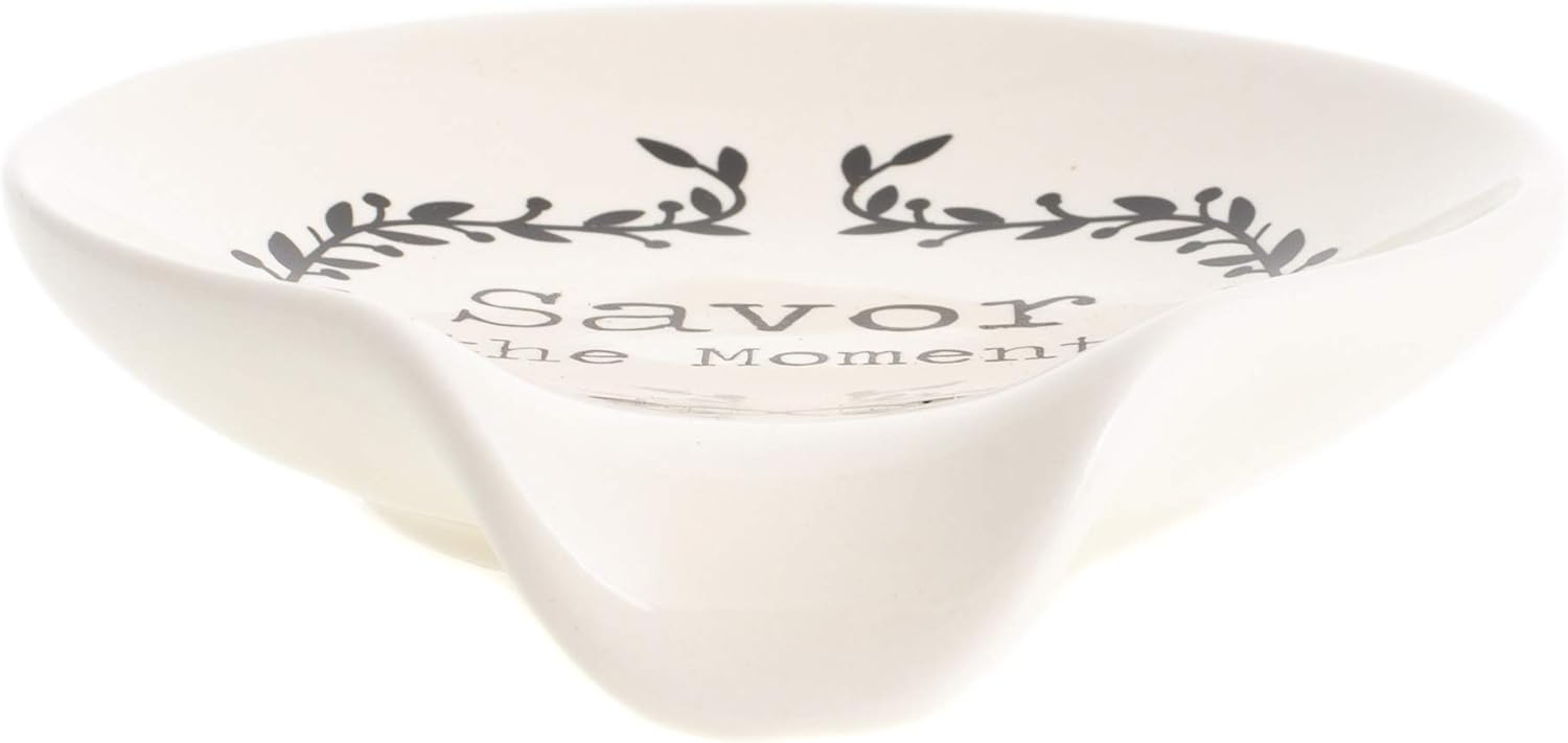 Amazon Crazy 🔥 Deals Demdaco Ceramic Spoon Rest, White Super Brands Demdaco Ceramic Spoon Rest, White