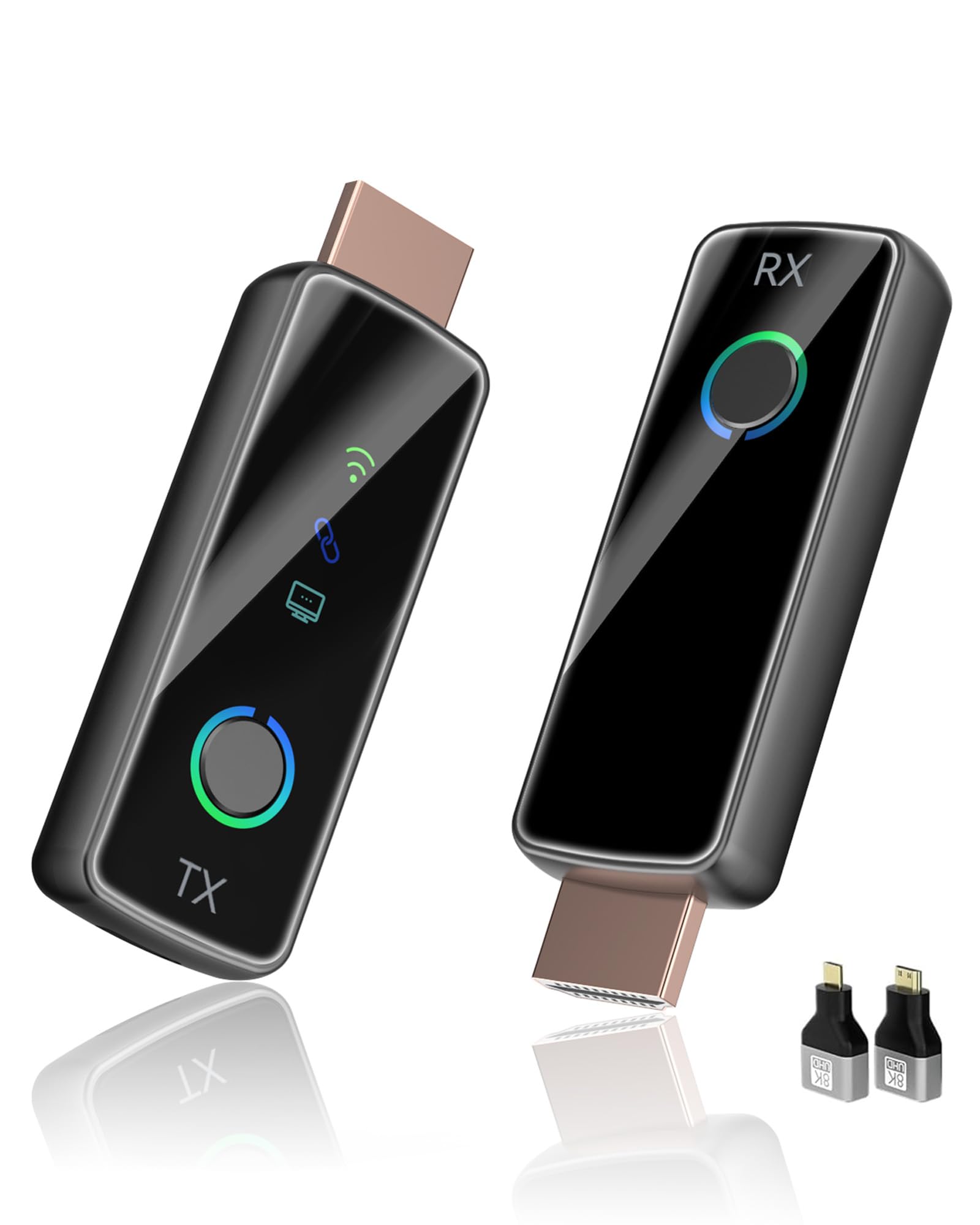 Kit Prolunga HDMI Wireless, Trasmettitore Display HD 1080p, Adattatore Senza Fili per Laptop, Proiettore, TV, Monitor