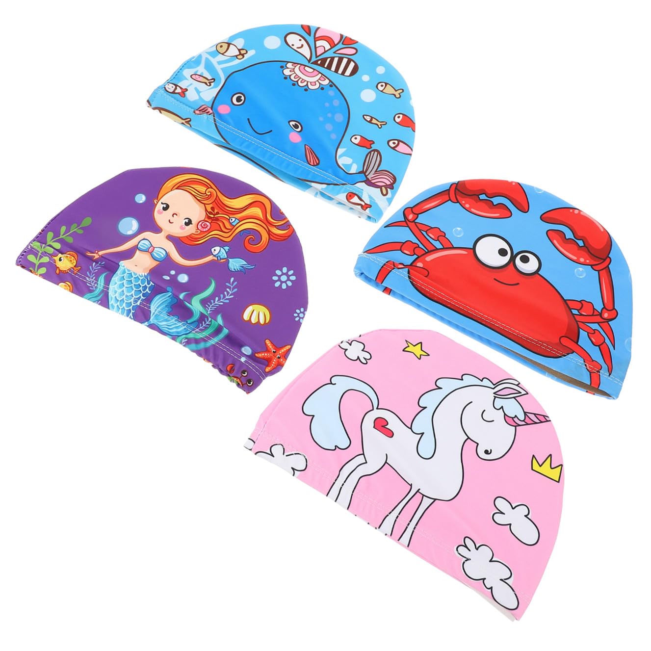 Toddmomy 4 Cuffie per Unisex Stoffa Unicorno Leggere e Traspiranti Facili Indossare Protezione per Nuotare