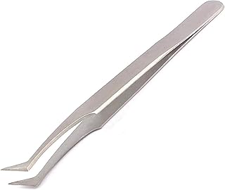 Application Tweezers For 3d 6d Volume Lashes Blooming And Individual Silk Mink Eyelash Extensions Grafting Professional Stainless Steel Precision Tweezers Curved Point Tweezers By G.S ONLINE STORE