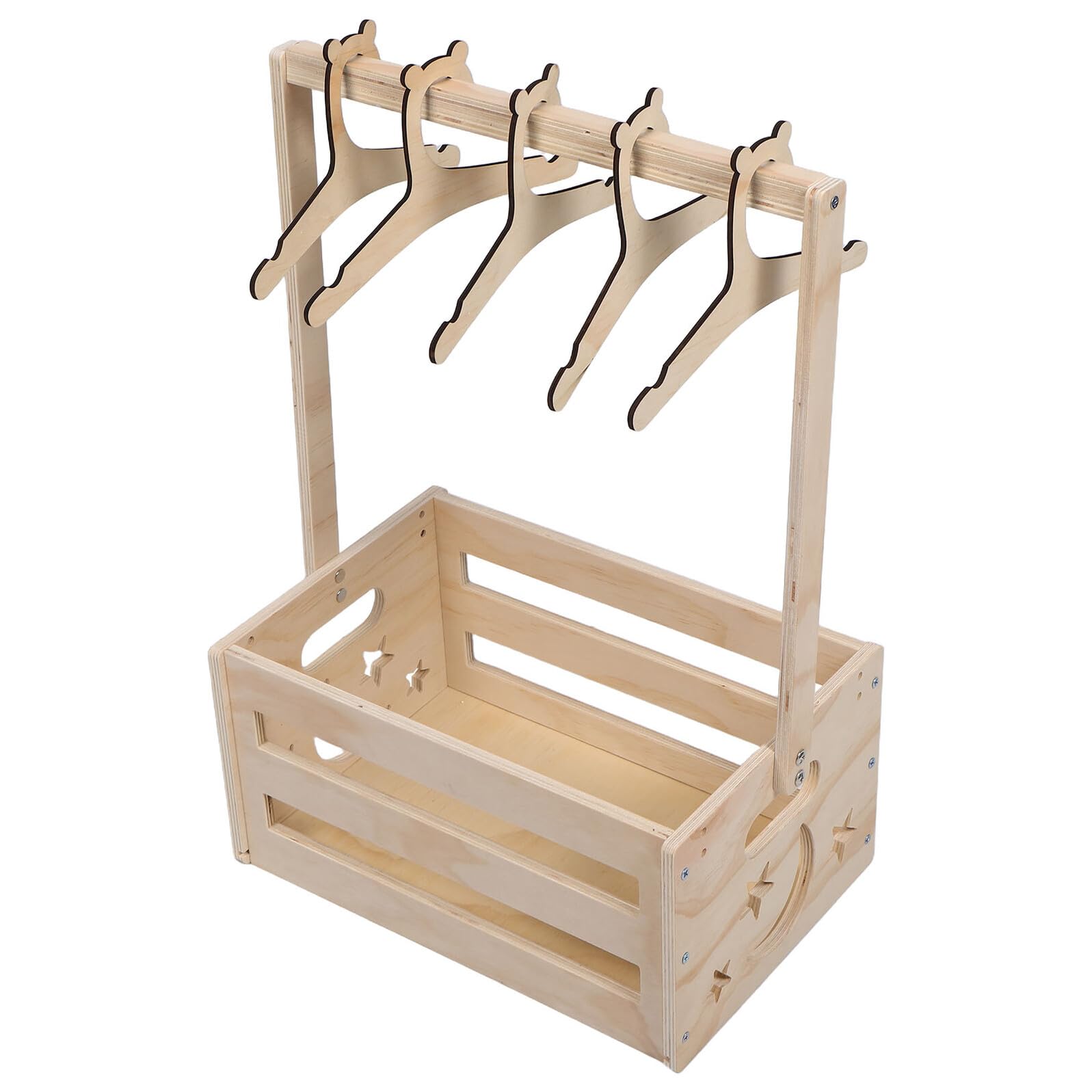 Caisse de rangement en bois pour linge et jouets d'enfants