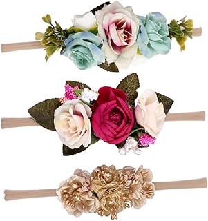 ibasenice Laços De Cabelo Para Crianças Laços De Cabelo Para Bebês Ternos De Flores De Camélia Ternos De Grinalda De Flores De Bebê Tiaras De Bebê Europeu E Americano Conjunto De Tiaras De