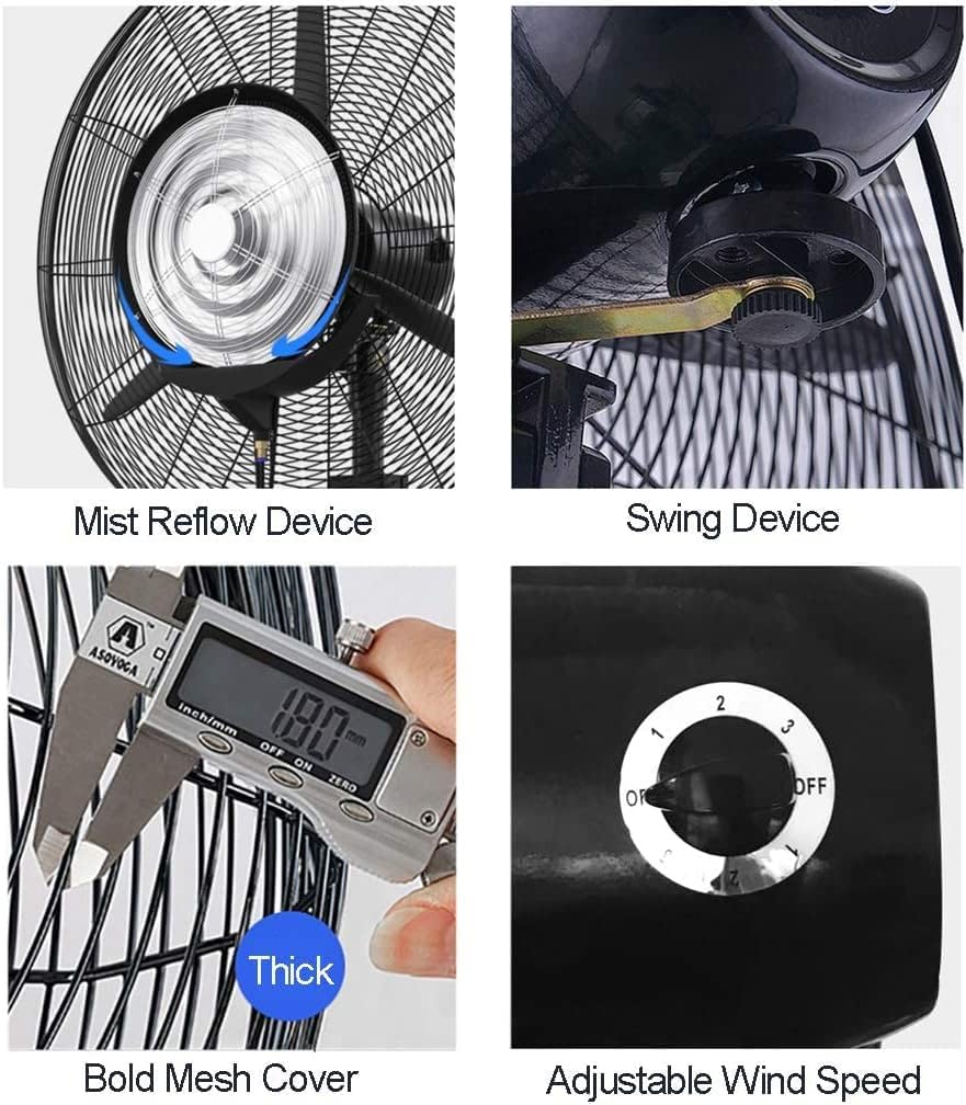 Lattice Pedestal Fans Misting Fan Oscillating Outdoor Floor-Standing Industrial Cooling Electric Fan - 30inche Cooling Electric Fan
