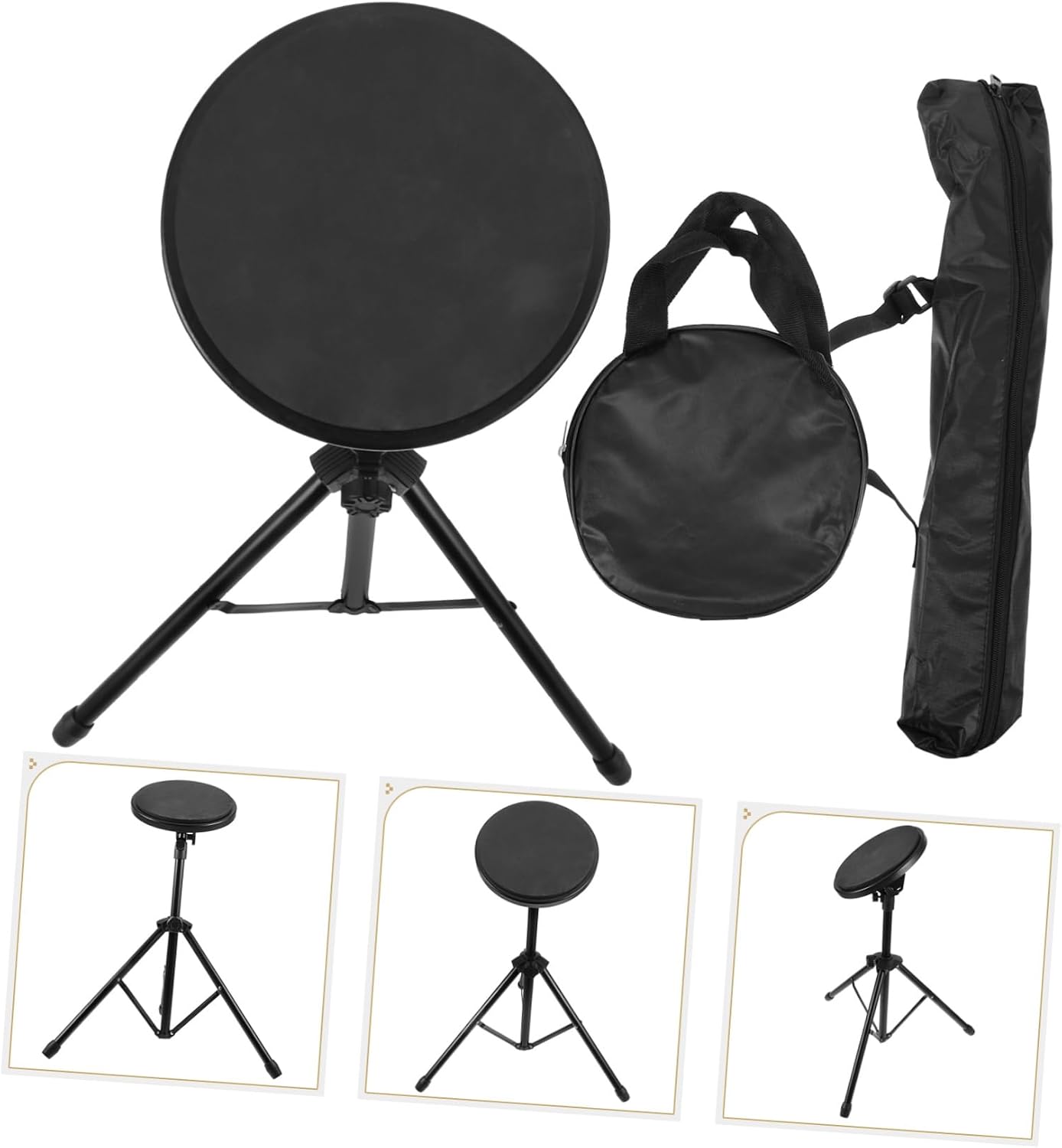 SUPVOX 8'' Dumb Drum Practice Pad Kit Snare Drum Pad Electric Drum Mat Soundproof Drum Mats for Silent Practice