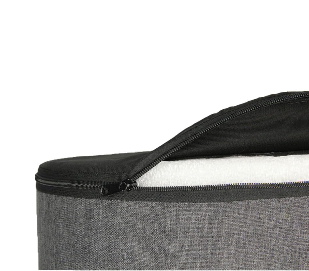 Bertoni Pouf da giardino per sedersi puffer sedile Pouf rotondo ottomano mobili da giardino (AVANA)