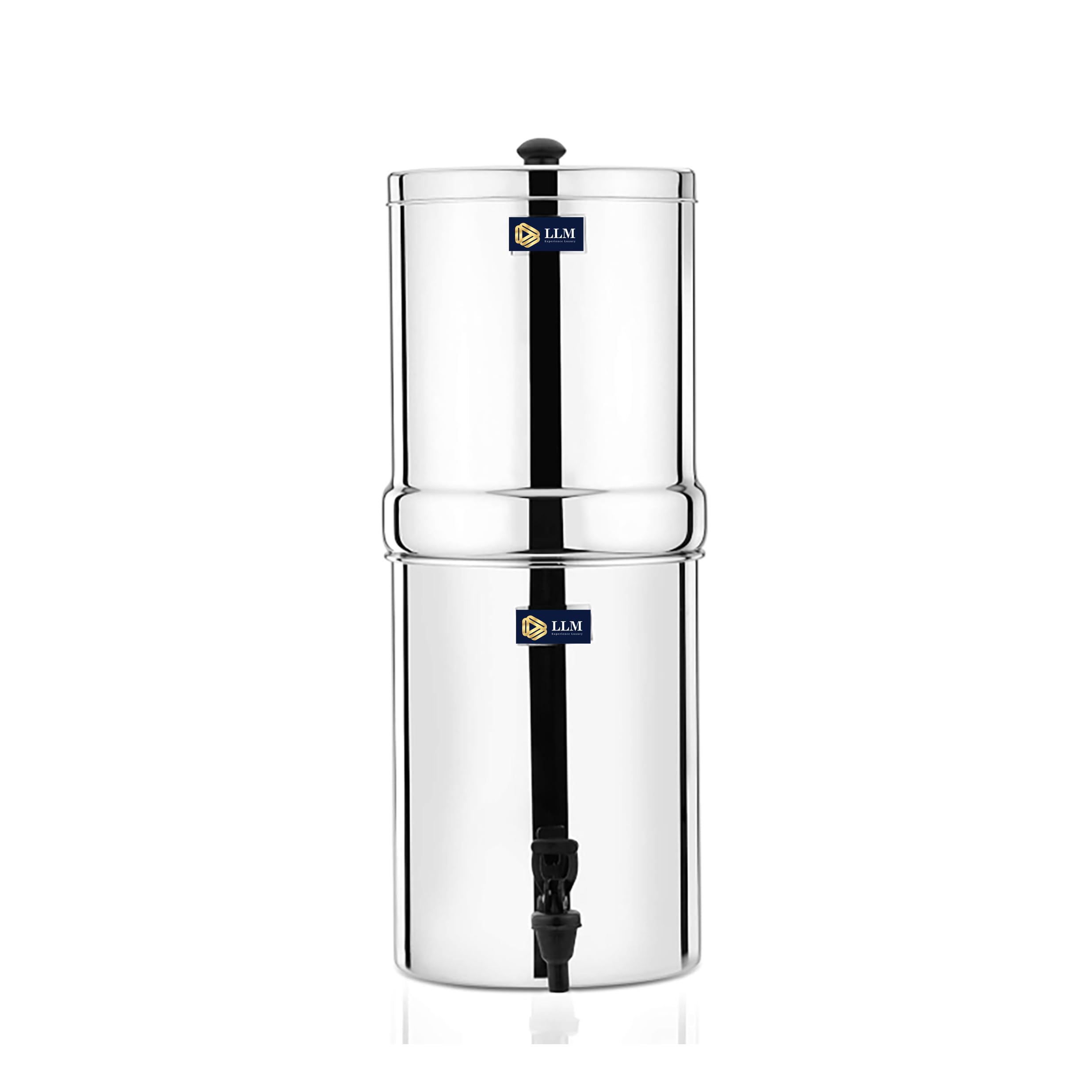 LLM Stainless Steel Water Filter – 16 Litre | Double Container with Tap | Durable Rust-Free Water Purifier for Home & Office | Easy to Clean & Long-Lasting | Mirror Finish (16 LTR)-image-4
