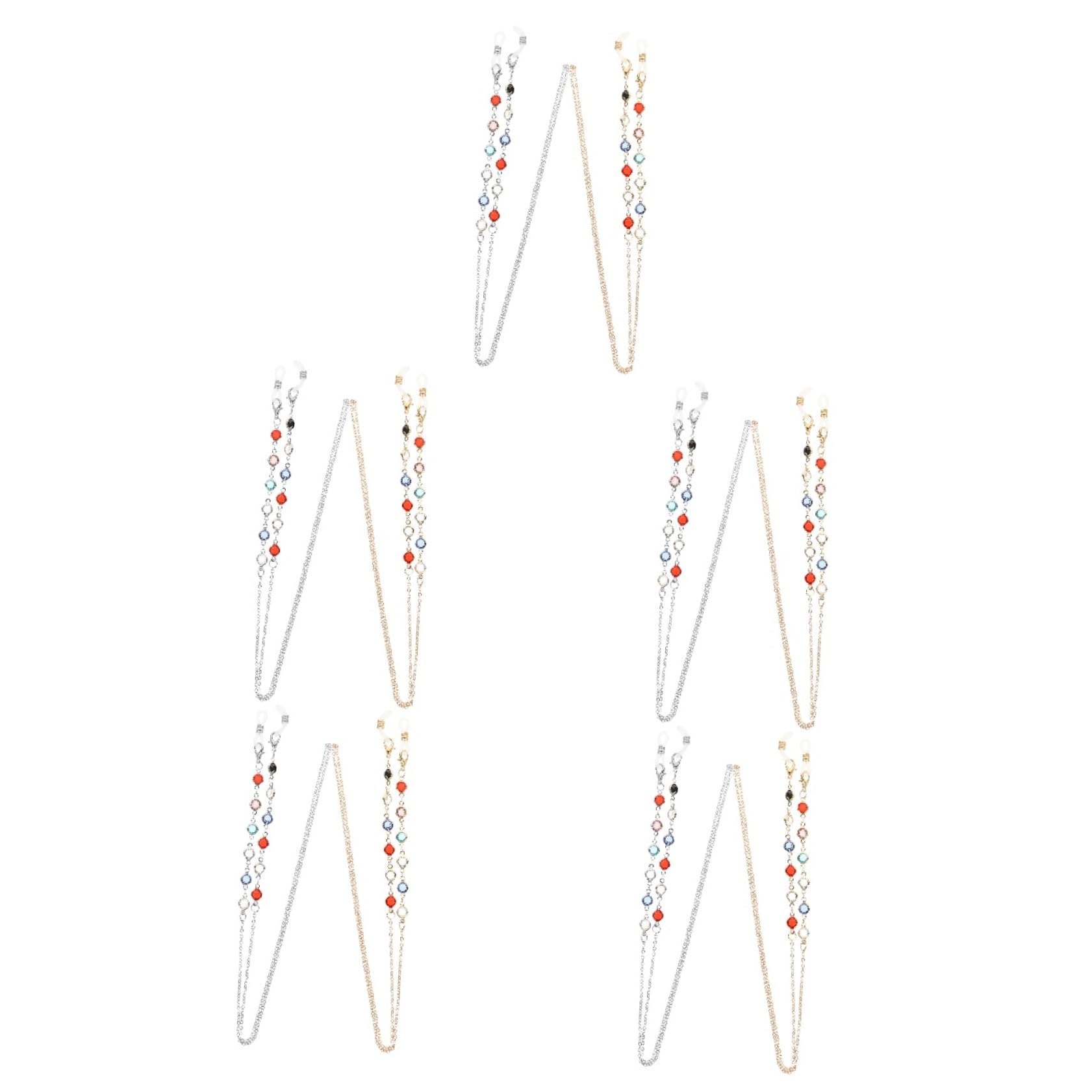 Ipetboom Cadena De Gafas Cable Gafas De Sol Para Mujer Cadena De Anteojos Accesorios Moda Cadena Para Colgar Gafas En El Cuello Collar De Máscara Gel De Sílice