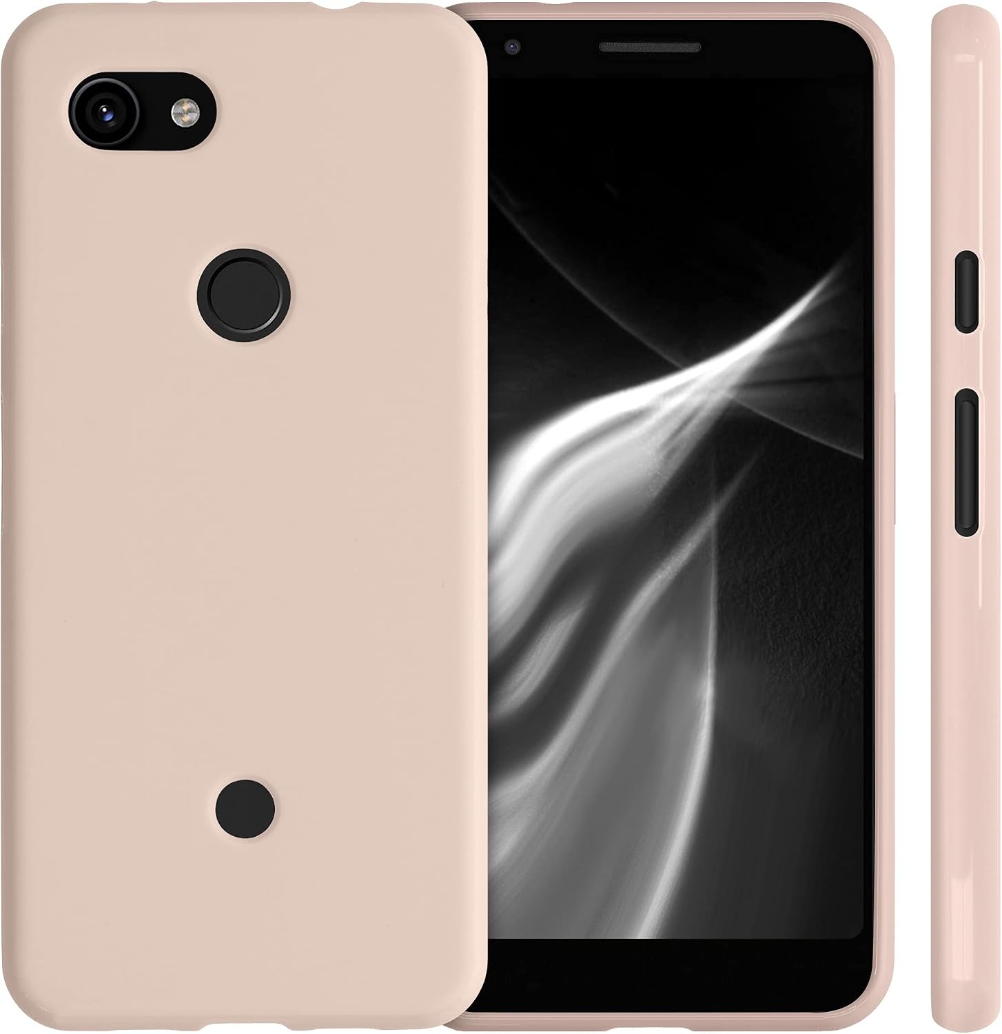 kwmobile Case Compatible with Google Pixel 3a Case - Soft Slim Protective TPU Silicone Cover - Dusty Pink