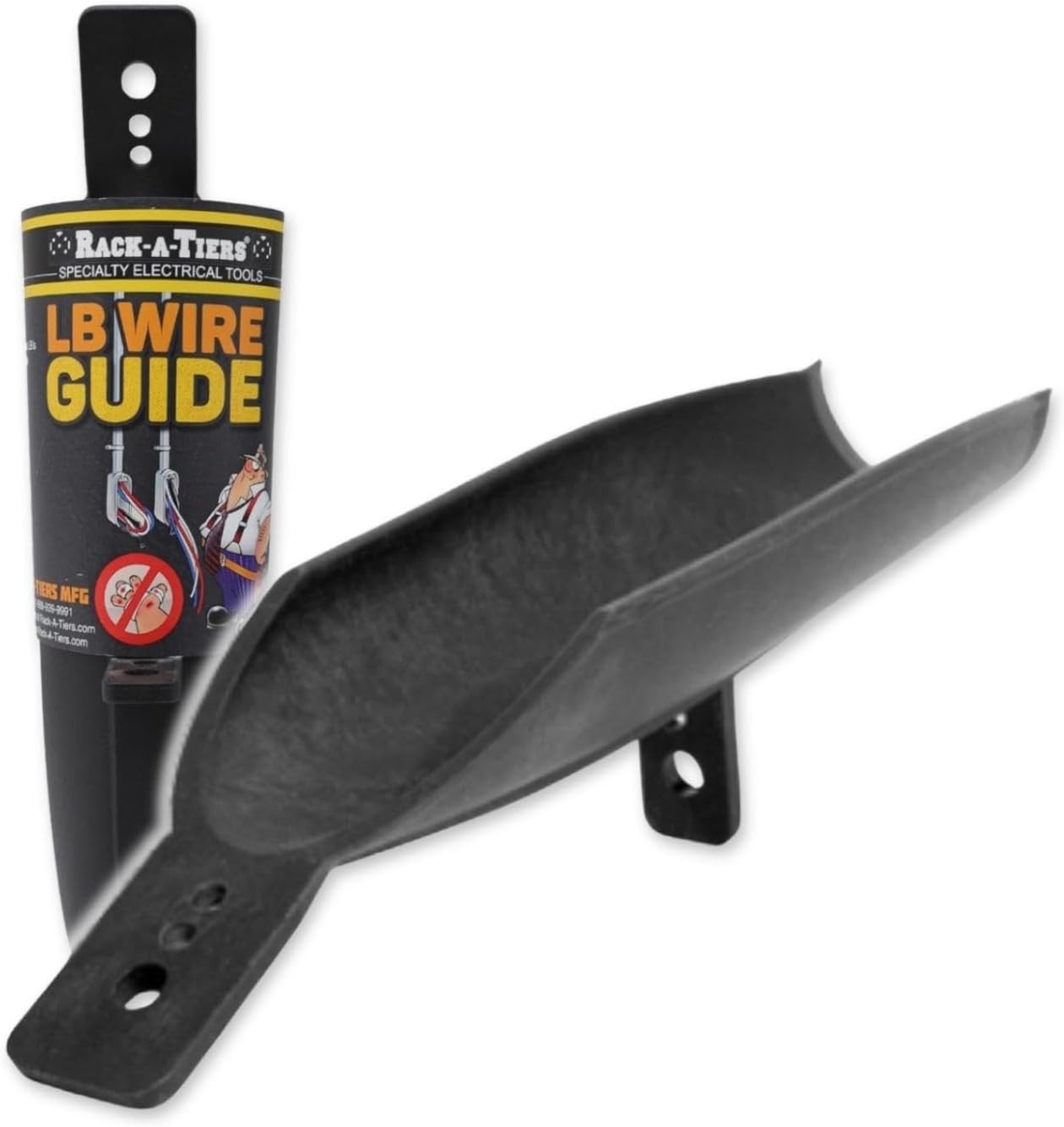 Rack-A-Tiers LB Wire Guide, Shoehorn Wire Pulling Guide, for Use with 2-inch PVC/Metal LB Conduit Fitting (42200)