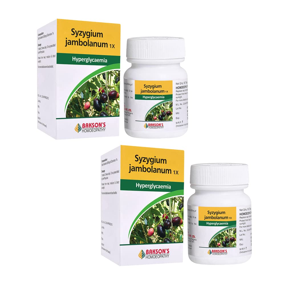 Dr. Bakshis BAKSONS HOMOEOPATHY SYZYGIUM JAMBOLANUM-1X-50TAB (Pack of 2) (B0C3D4T65H) Amazon Price History, Amazon Price Tracker