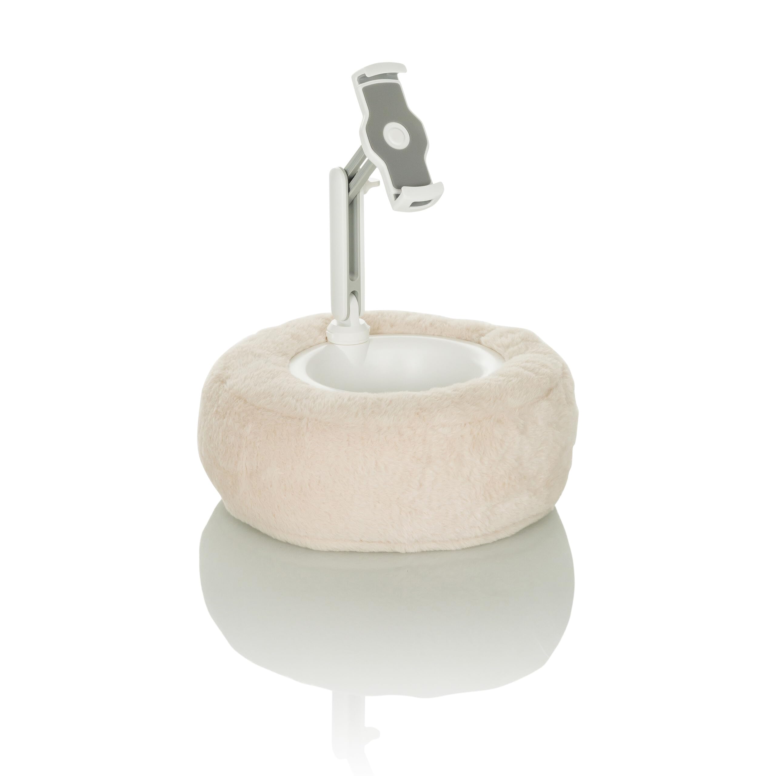 hjh OFFICE Soporte para móvil y tableta COMFILAP II Soporte para móvil giratorio e inclinable, cojín, 21 pulgadas, plástico/tejido, Beige, 930004