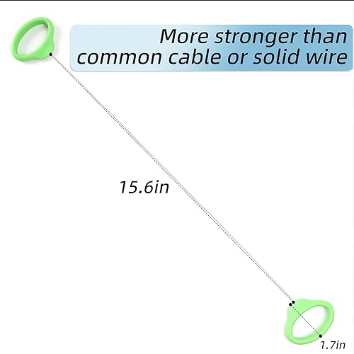 Miniatura 2 de Herramienta de alambre de cerámica, cortador de alambre de arcilla estándar de mango verde para artistas de ruedas de cerámica y arcilla,