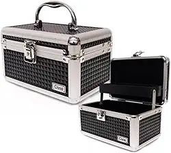 Maleta De Maquiagem Profissional Pequena Cisne Ruby's Vazia Porta Jois Acessórios (Preto)