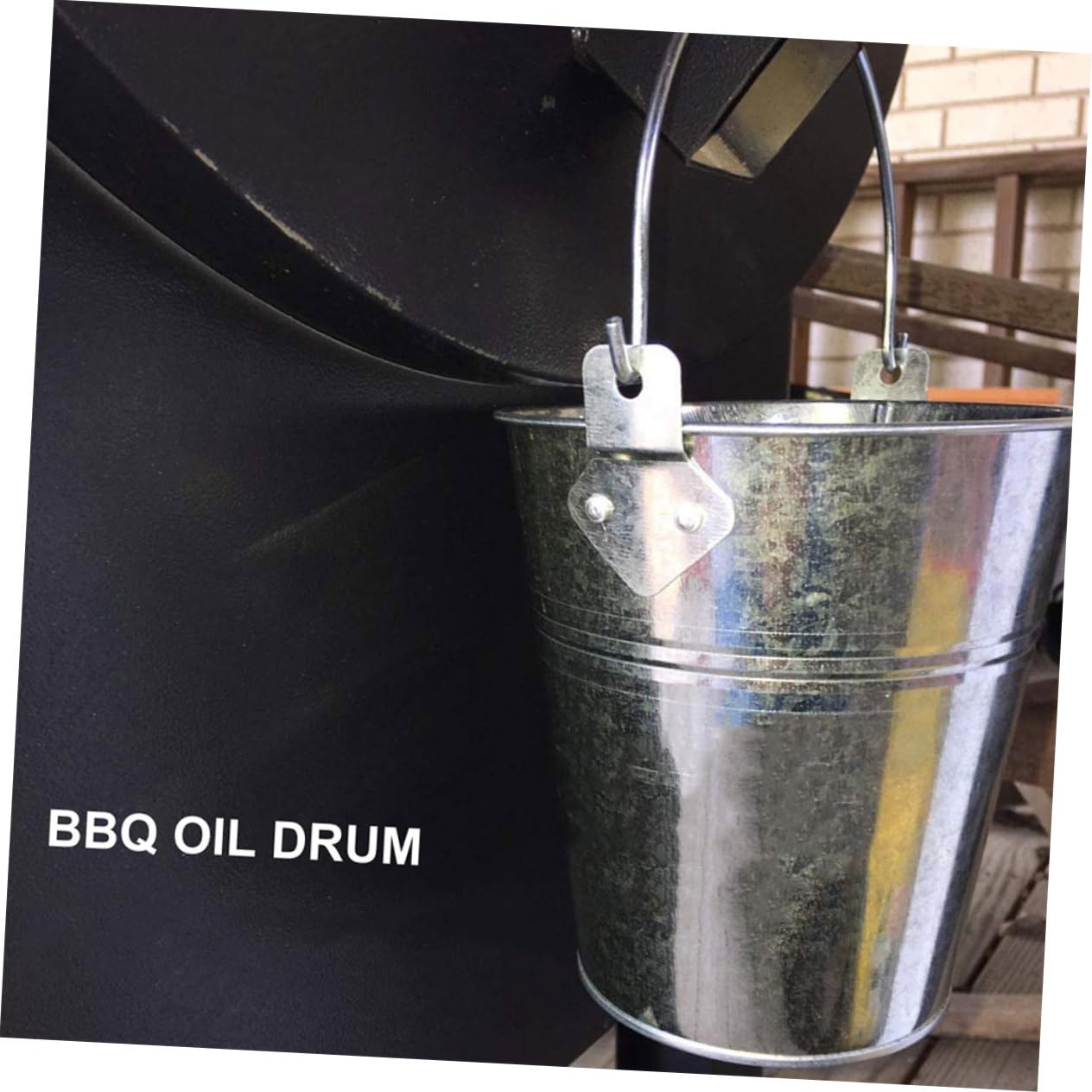 FUNOMOCYA Outdoor Bbq Drip Bucket Picnic Bbq Bucket Grill Supplies Metal Oil Container