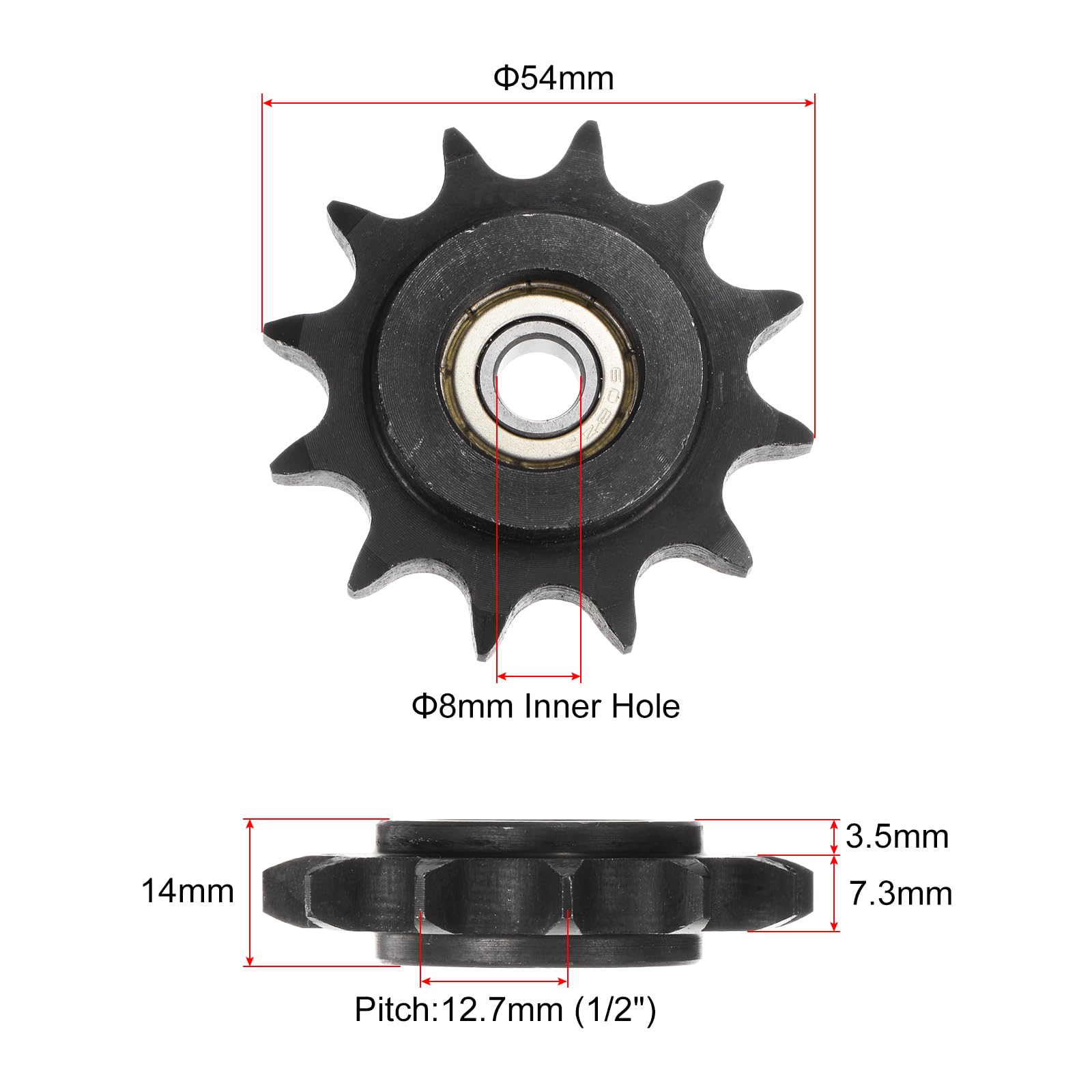 AJANTA INDUSTRIAL 60BS9 Roller Chain Sprocket, Finished with Keyway, Type B Hub #60 Chain 1