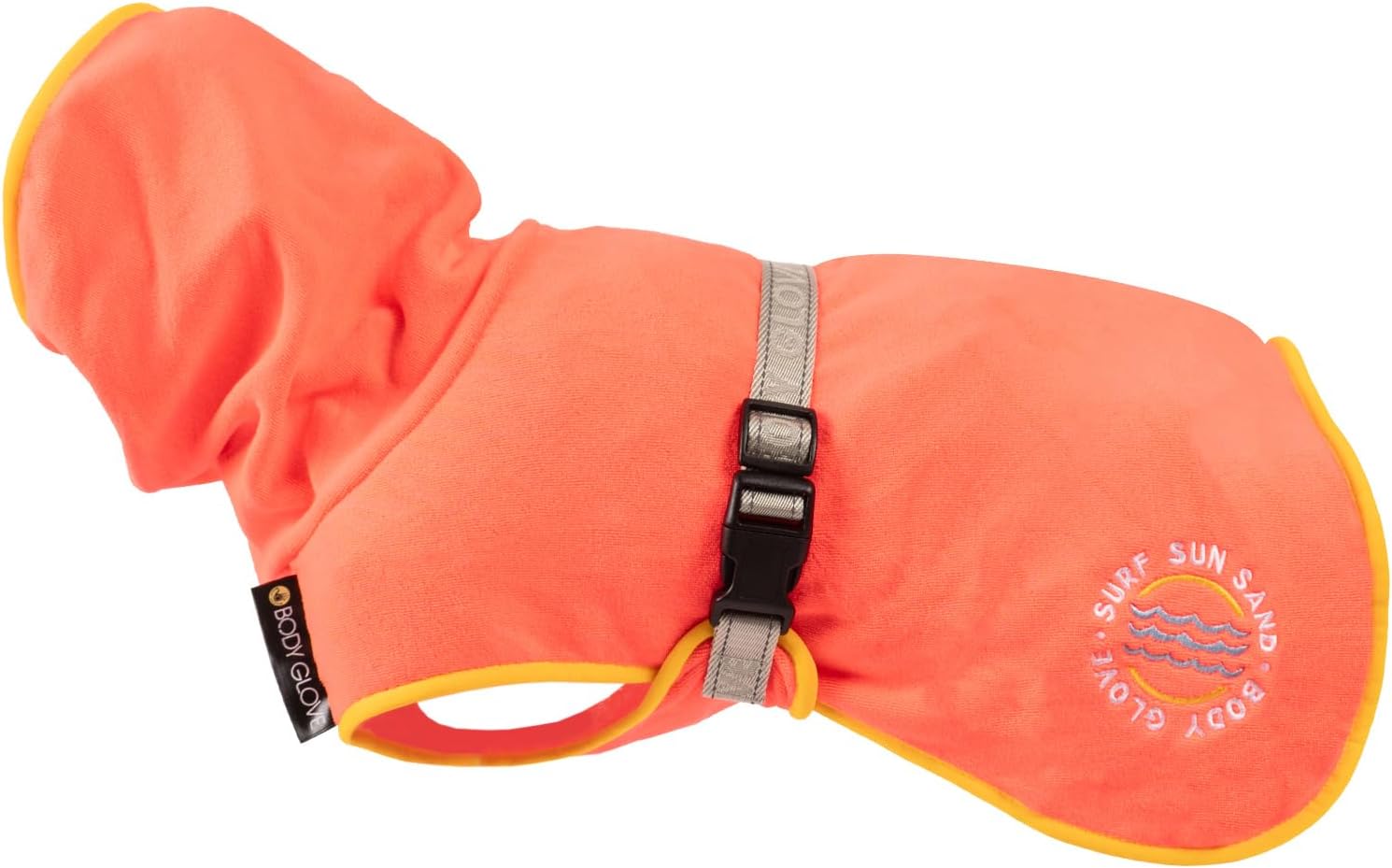 Body Glove Surf Pet Towel Robe (Neon Coral, X-Large)