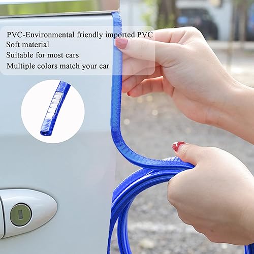 Miniatura 9 de Protectores de borde de puerta de automóvil de 16.4 pies, protector de sello de goma anticolisión en forma de U, apto para la mayoría de vehículos