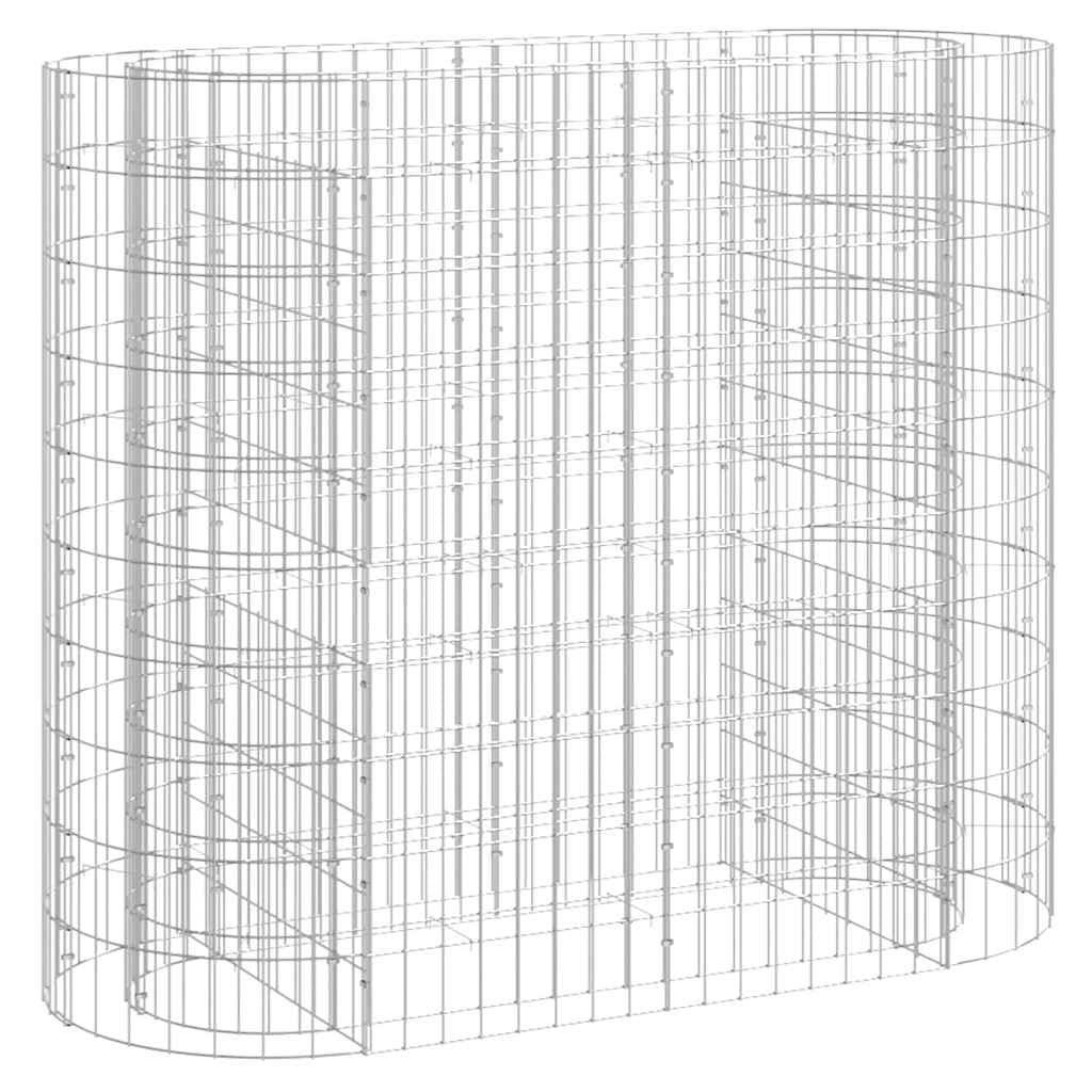 Hothingwell Gabion - Cama elevada, hierro galvanizado, 120 x 50 x 100 cm