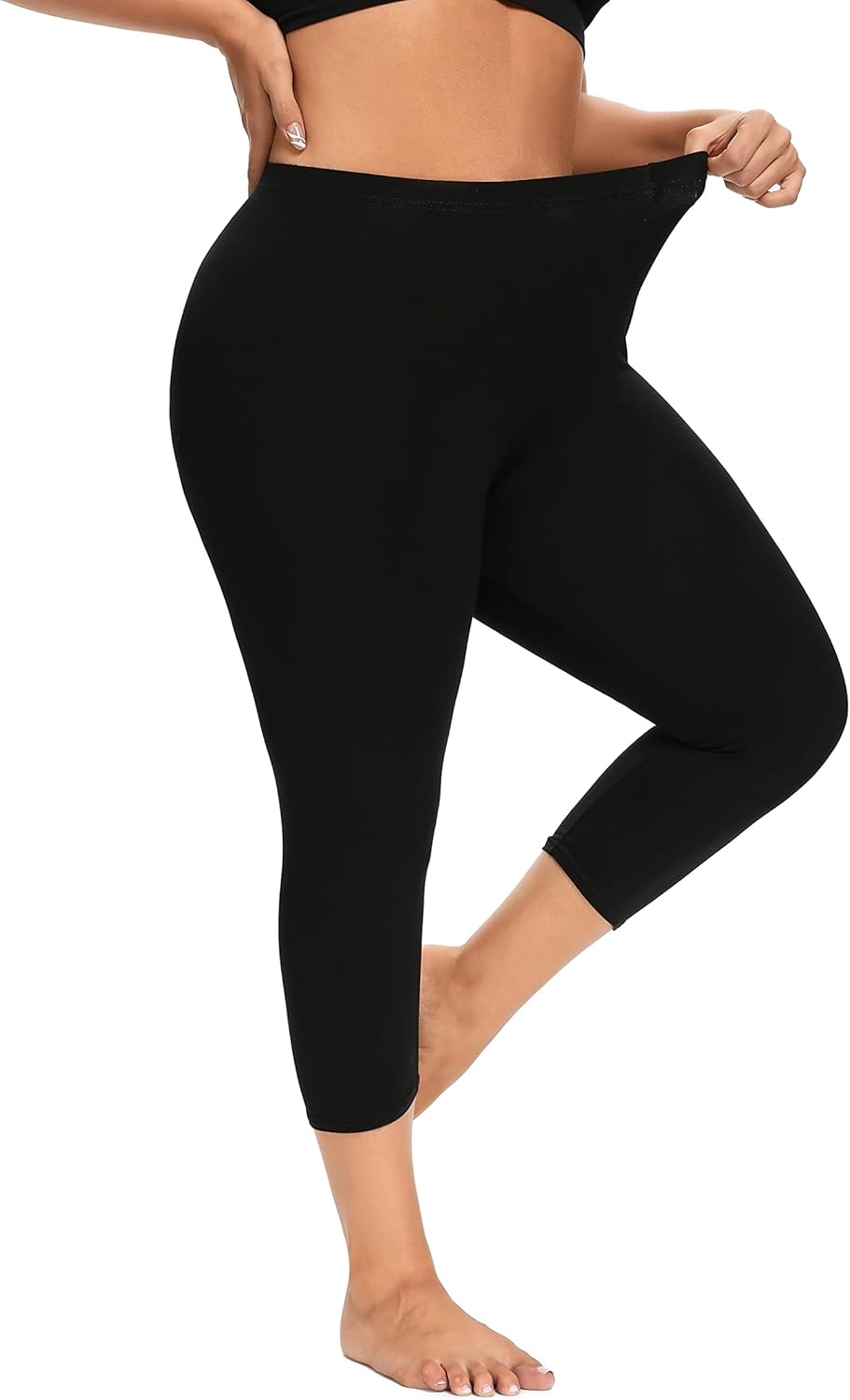 plus size compression capri leggings