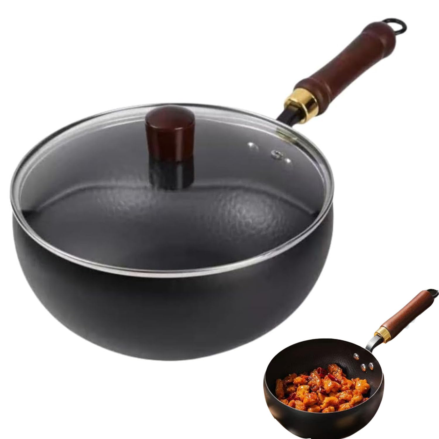 Amazon | 山田工業所 職人手作り 鉄鍋 焦げ付かないフライパン 木製蓋 Amazon | 山田工業所 職人手作り 鉄鍋 焦げ付かないフライパン 木製蓋