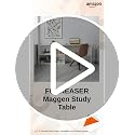 Image of FURNEASER Maggen Engineered Wood Rotatable Study Table, L-Shaped Corner Computer Desk, Laptop Workstation for Home Office, WFH Desk, Gaming Space Saving Rotating Table with Bookcase (White)