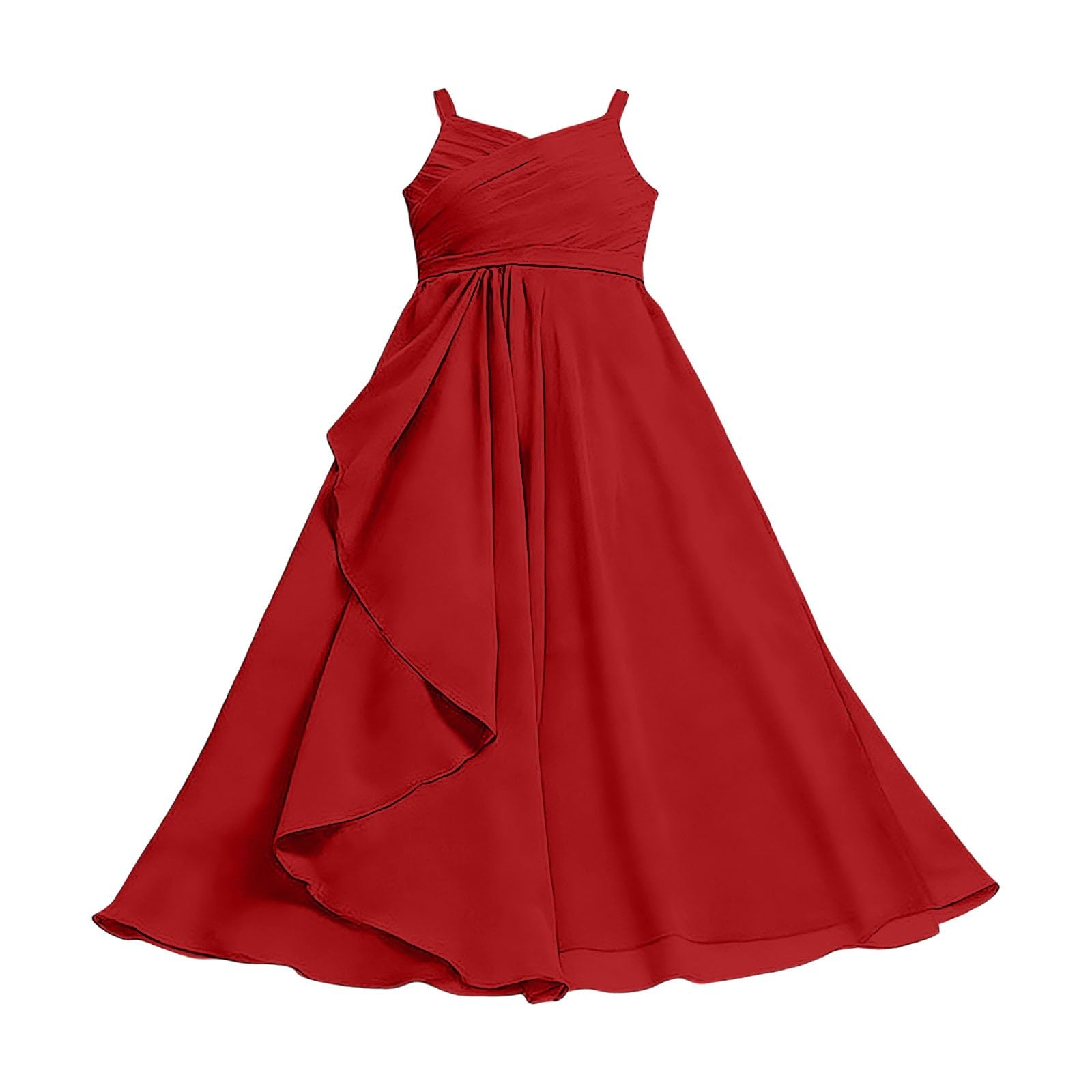 Vestiti Bambina Elegante,Abito da Sera Ragazza,Lungo in Chiffon Svolazzante Ragazze Damigella d'Onore Junior Sposa Cerimonia