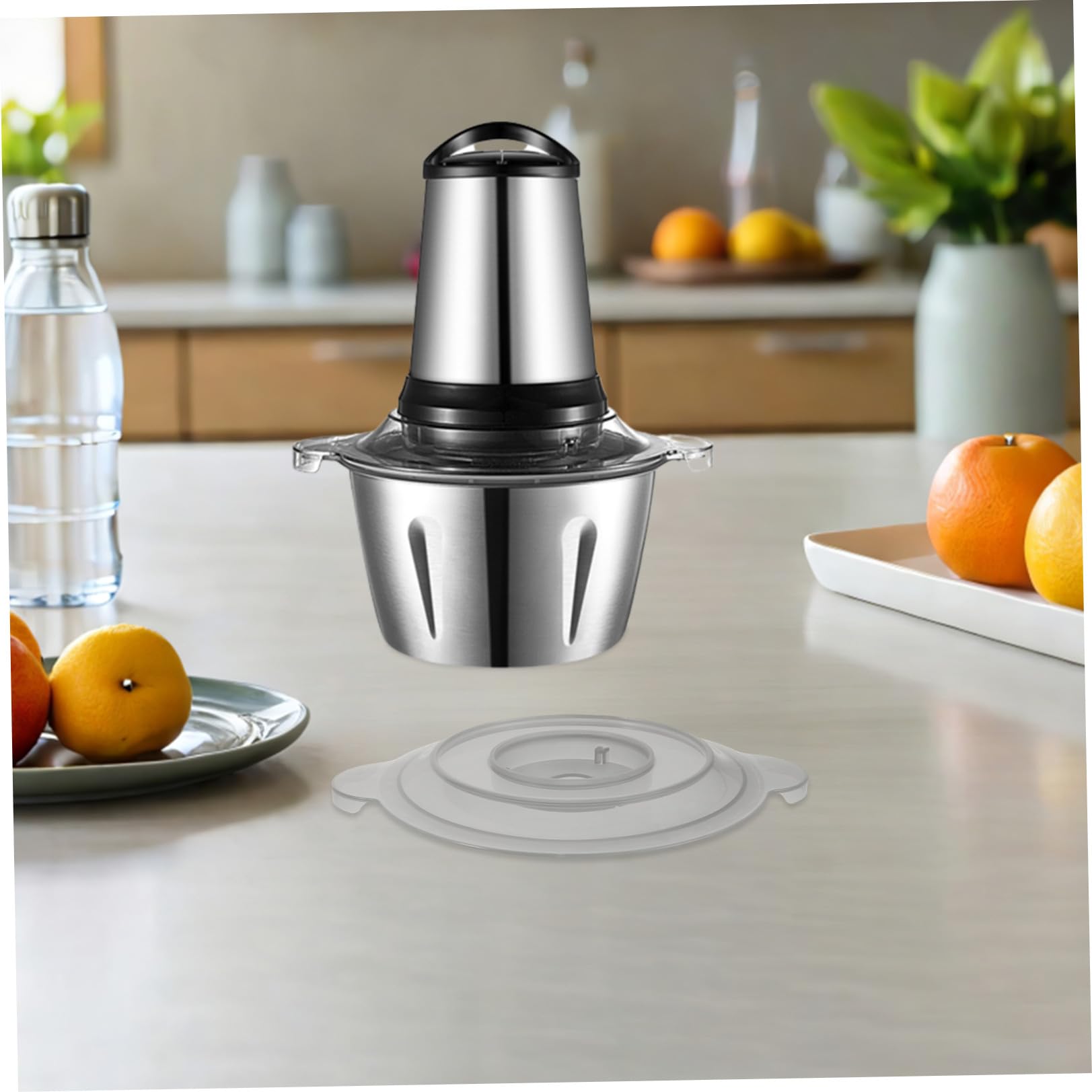 Coperchio Paraspruzzi da 2l in Plastica Trasparente Compatibile, Accessorio Affidabile per Tritacarne Elettrico per Cucina Domestica