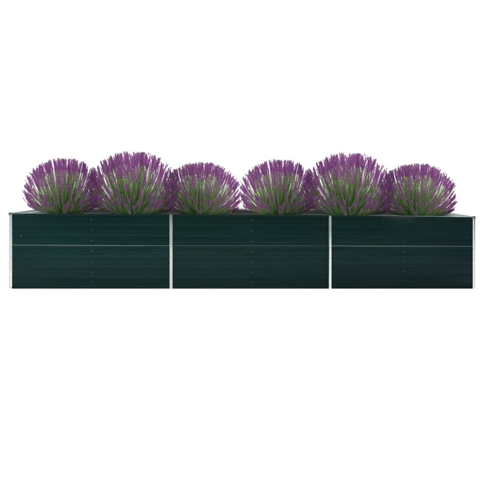 Arriate, Mesa De Cultivo, Huerto Domestico, Cultivo De Plantas Aromaticas, Arriate De Jardín, de jardín de Acero galvanizado Verde 480x80x45 cm