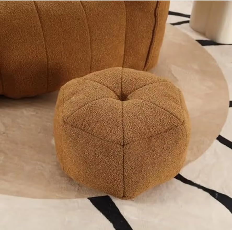 Chenille Bean Bag Chair Ottoman Adults Relax Gaming TV Reading Lightweight Easy Move Indoor Seating Grey Stylish Armrests image 2