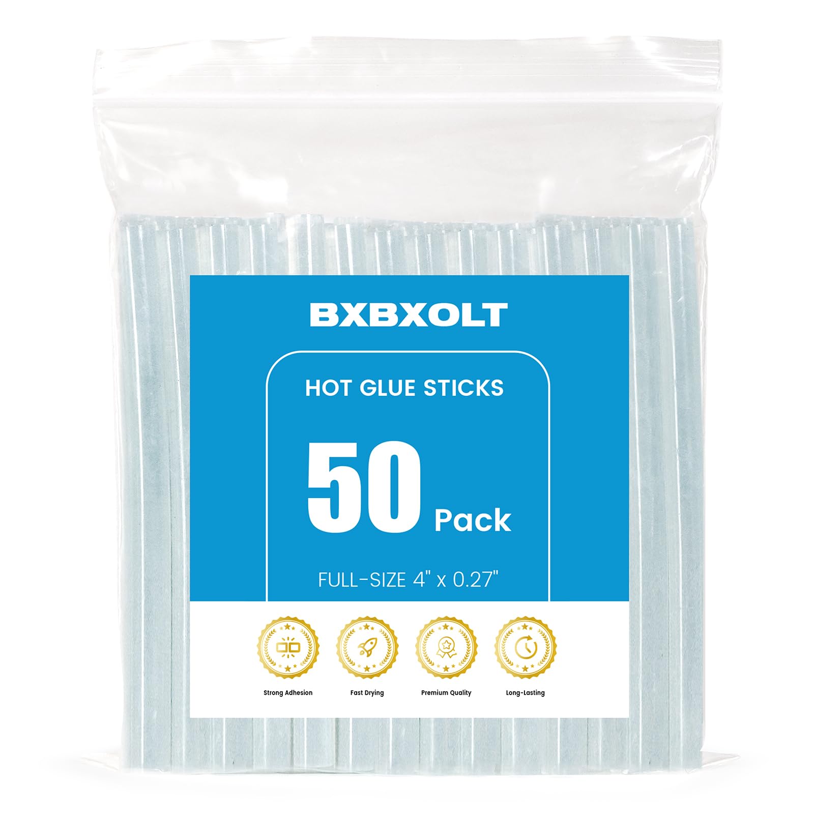 Hot Glue Sticks, 4" x 0.27inches/0.7cm Diameter (50 Pcs) - Clear Mini Glue Sticks for DIY, Crafting, Classroom Projects, Compatible with Most Mini