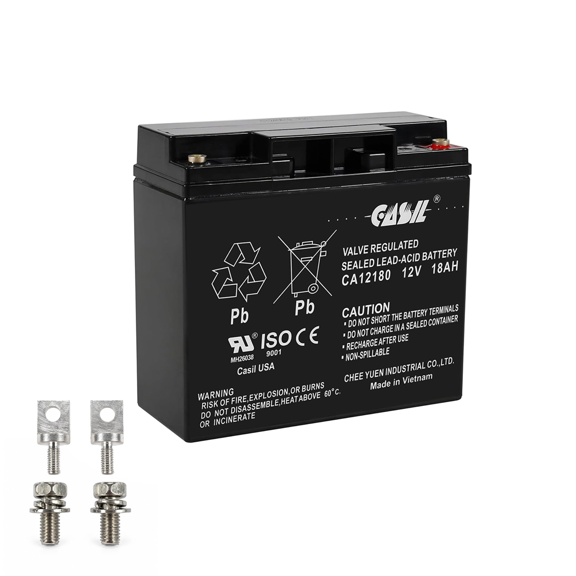 Casil 12V 18Ah SLA Battery – Replacement for Champion Generator CP12180, 7000, 9000 Series
