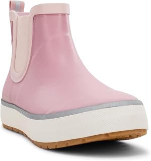Western Chief Womens Waterproof Element Chelsea and Mid Rain Boots | Ladies pull on ankle and laced mid-height rubber boot with reflective details, cushioned insoles and traction for wet weather