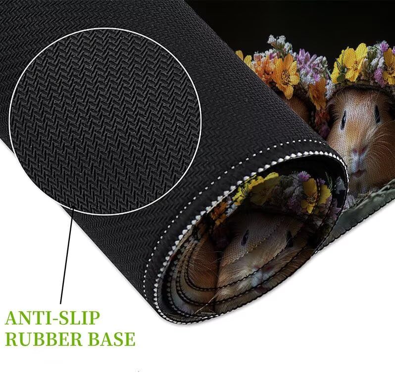 Tapis de souris grand format avec précision accrue et bords cousus