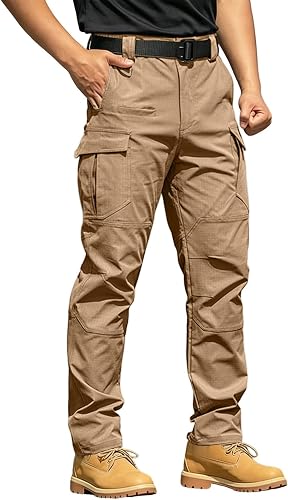 Construction Pants for Men Stretch Ripstop Tactical Hiking Cargo Work Pants