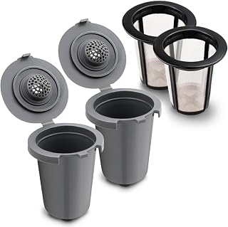 Reusable Filter Cup for Cuisinart，Compatible with SS-RFC Single Serve Brewer Coffe Maker (2 Pack with 2 Mesh Filters)