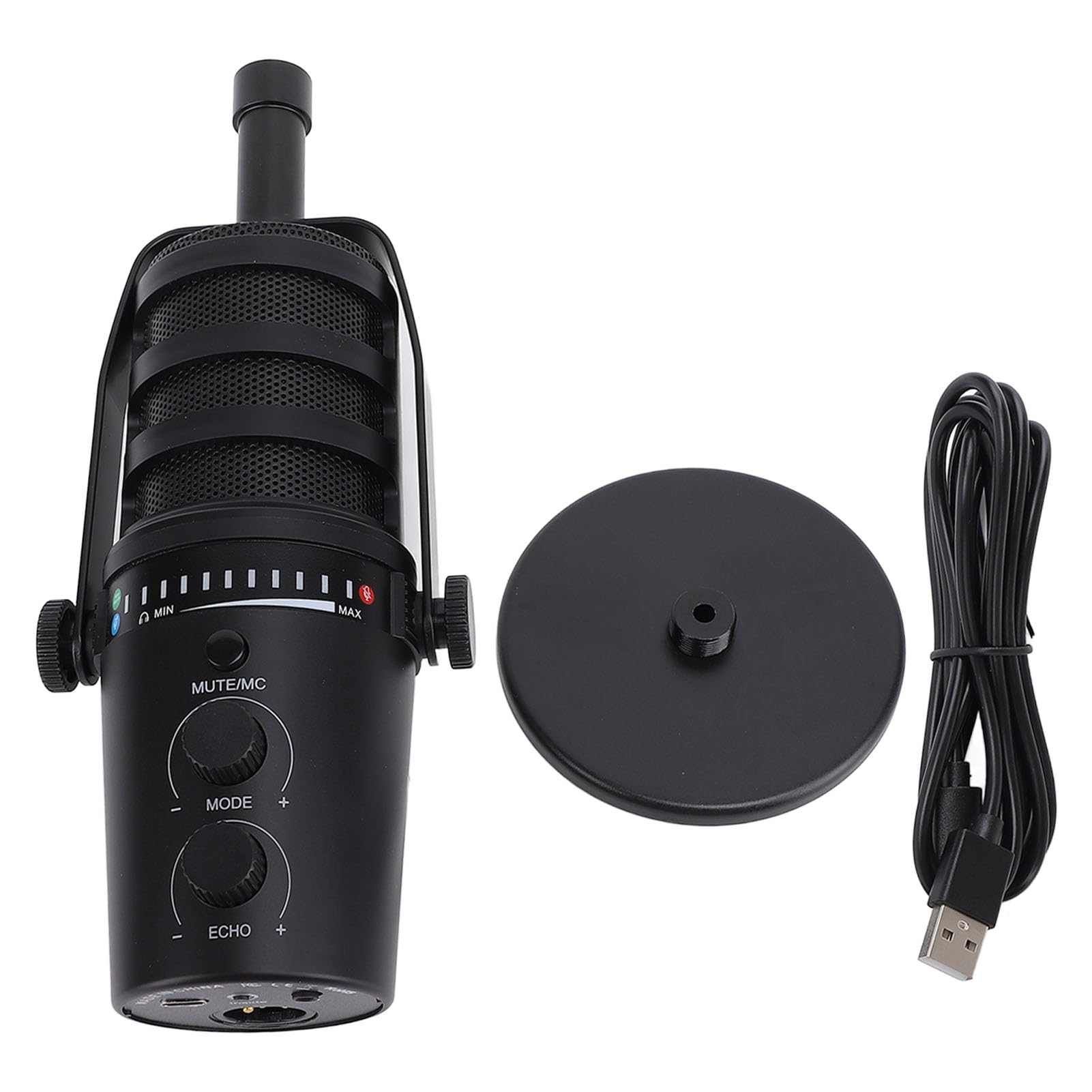 SIXRUN Microfono per Registrazione Dal, Microfono per Podcast USB in Metallo con Silenziamento Rapido, Campionamento a 192 KHz per Giocatori e Podcaster