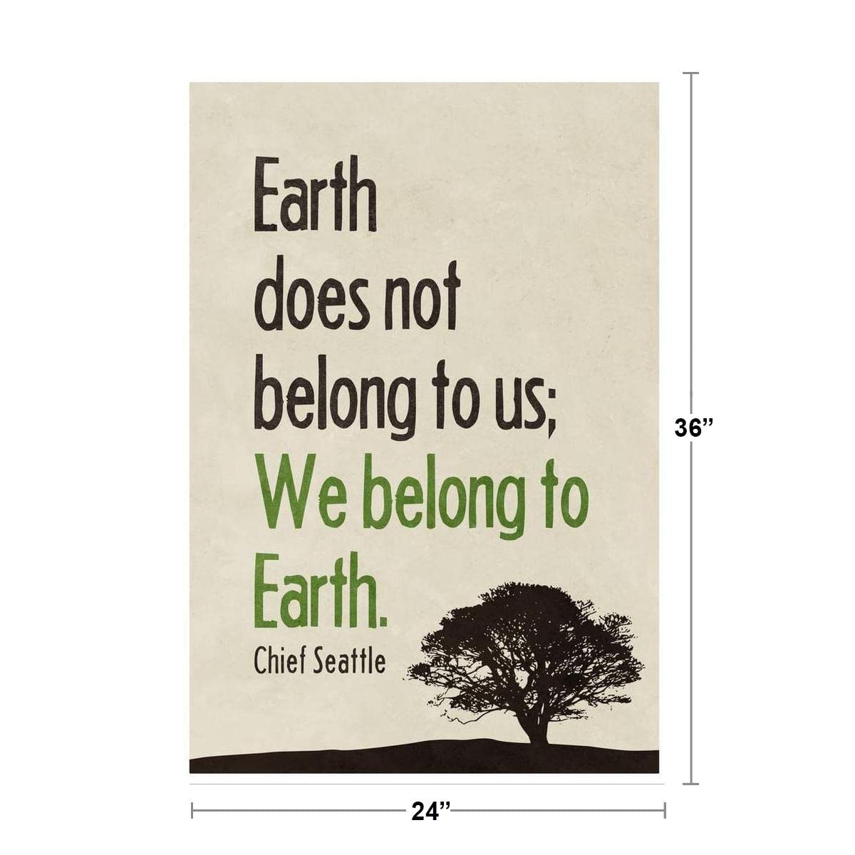 We Belong To The Earth Day Poster Chief Seattle Quote Save Our
